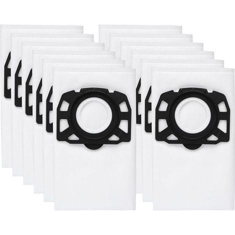12 sacs d'aspirateur KFI 357 pour Kärcher KWD1, KWD2, KWD3, WD2 Plus, WD3, SE 4001, SE 4002, SE 4, SE 4 Plus Aspirateur, 2.863-314.0 (1/4)