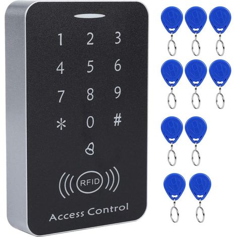 Serrure de Porte, RFID de Lecteur de Cartes de contrôle d'accès avec Clavier numérique et avec 10 Cartes pour Maison/Appartement/Bureau etc (1/5)
