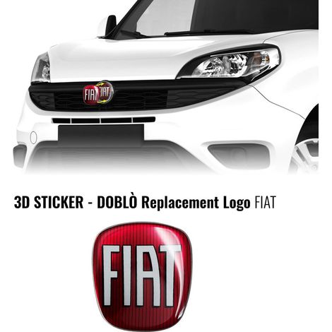 Adesivo Fiat 3D Ricambio Logo per Doblò - Colore: COLOR - Confezione: SINGOLO