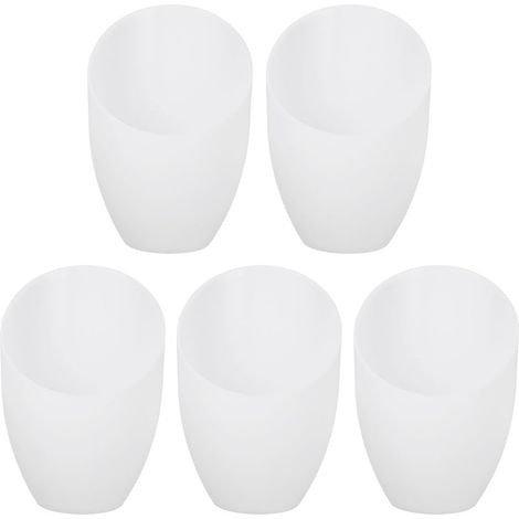 Set mit 5 hufeisenförmigen Lampenschirmen, 13,6 x 11 x 3,5 cm, abgewinkelter Kunststoff-Lampenschirm für Schreibtischlampen, E14-Fassung (1/4)