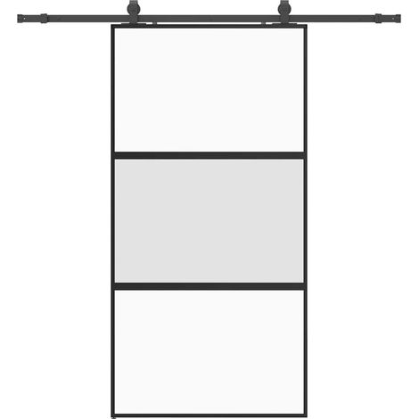Maison Exclusive - Schiebetür mit Beschlag Schwarz 102,5x205 cm H
