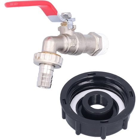 Adaptateur de robinetterie pour cuve IBC G1/2 en laiton à filetage grossier, vanne de remplacement (1/4)