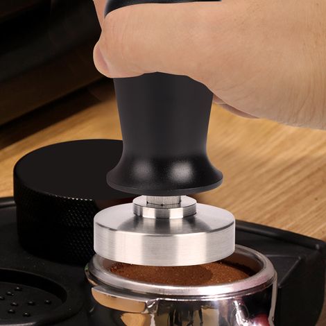 51 mm flacher Edelstahl-Feder-Kaffeestampfer, Pulverstampfer für Heimcafés (1/5)