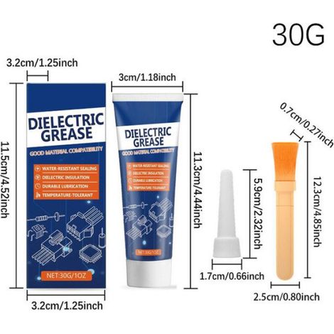 Graisse Diélectrique - 100g Connecteurs électriques,Graisse Silicone Résistante à La Chaleur Et Protection Contre Les Contacts (1/5)