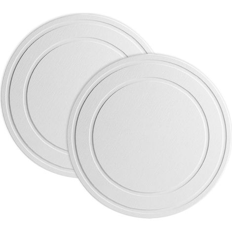 2 pièces plateau de drainage pour plantes d'intérieur, en terre de diatomées, 15 x 15 cm, épaisseur 0,9 cm, blanc (1/5)