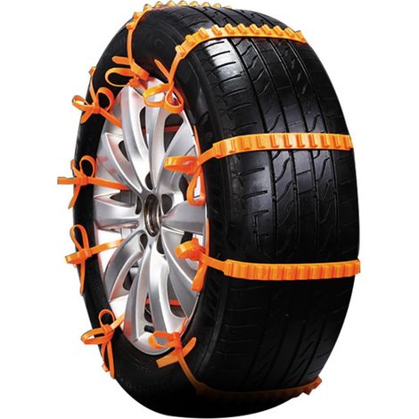 Lot de 10 chaînes à neige universelles antidérapantes pour pneus tout-terrain dans la neige, antidérapantes pour SUV, voiture, camionnette, etc (1/5)