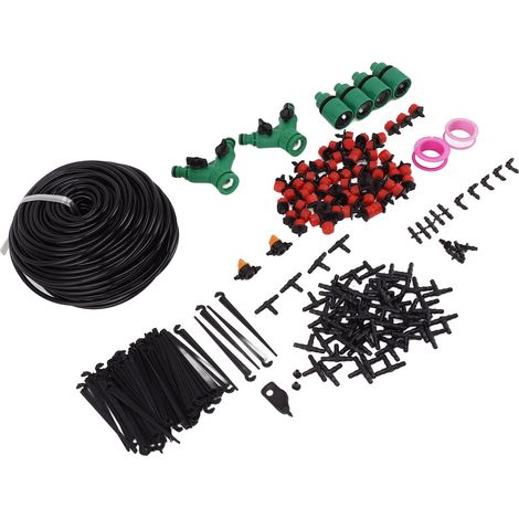 Système d'irrigation goutte à goutte automatique 50 m, 212 pièces, arroseur de fleurs automatique DIY, arrosage intelligent (1/5)