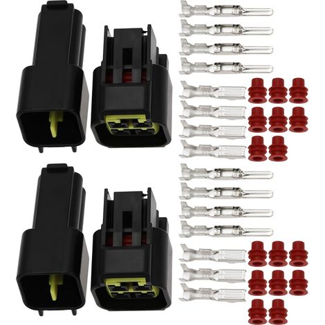 Pack of 5 Waterproof 4-Pin Automatic Connectors Compatible with FURUKAWA FW-C-4F-B and FW-C-4M-B (1/5)