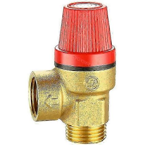 Überdruckventile mit 1/2-Zoll-Außengewinde – Sicherheitsventil für Wasser/Öl/Gas aus Messing (5 bar) (1/3)
