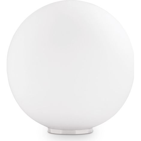 Lampada Da Scrivania-Ufficio Moderna Mapa Vetro Bianco 1 Luce E27 D30Cm (1/3)