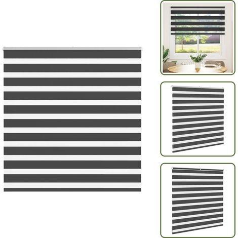 vidaXL Store zèbre noir 140x100 cm largeur du tissu 135,9 cm polyester (1/5)