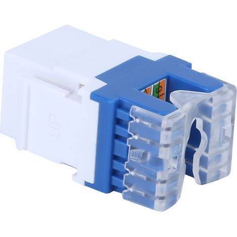 Lot de 3 modules RJ45-180° pour connecteur Keystone, compatible avec les réseaux CAT5E UTP. (1/5)