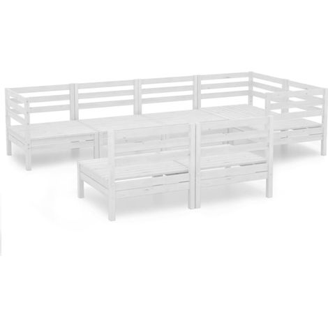 Maison Exclusive - Juego de muebles de jardín 7 piezas madera mac (1/5)