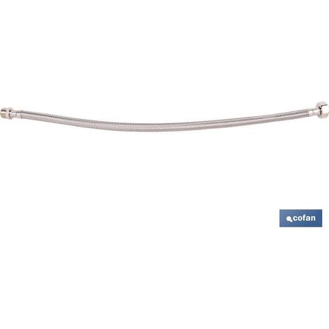 Connexion inoxydable flexible de 50 cm avec raccords G1/2 x G3/8 (1/4)
