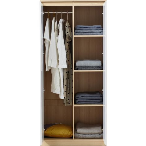 Armadio Guardaroba Bastheim 176 x 80 x 52 cm Effetto Rovere [en.casa] (1/5)