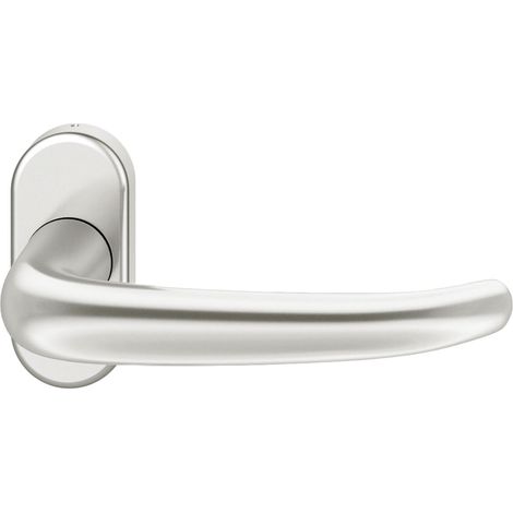 FSB FH-Rahmentürdrücker 09 1023 Hochhaltefeder B ovale Rosette Aluminium silber