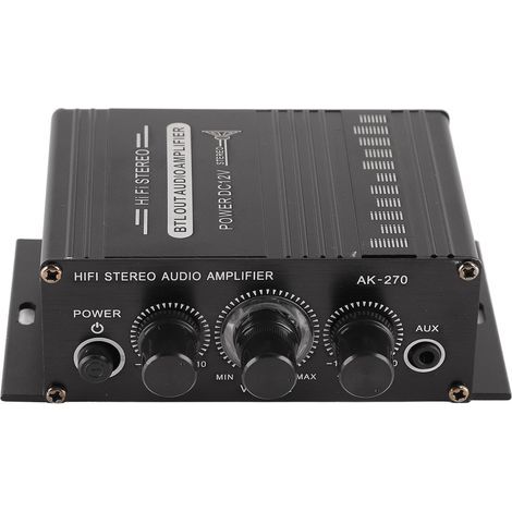 Amplificateur Stéréo 12V Portable Qualité Son Claire Mini Ampli pour Voiture Moto Maison AK270 (1/5)