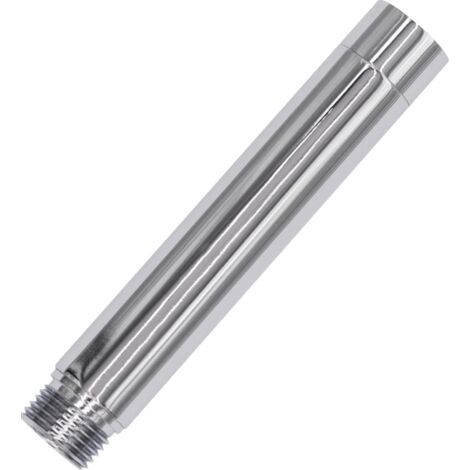Rallonge de pommeau de douche, prolongateur de sortie d'eau, rallonge de tuyau de douche bas pour salle de bain, en acier inoxydable massif (8 pouces, finition chromée)