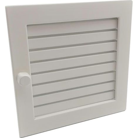 Grille d'air chaud en acier galvanisé Blanc - 20 x 20 cm