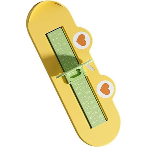 Fußmesser für Kinder Schuh-Fußmesslineal mit niedlichem Froschmotiv Präzises Fußmessinstrument, Fußlängenmesser für Kinder und Erwachsene (1/5)