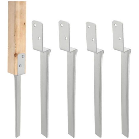 4 x Ancrage Universel pour balançoire de 50 cm fabriqué en tôle galvanisée à Chaud Ancrage au Sol Ancrage pour balançoire Ancrage de Portail Ancrage pour balançoire extérieure Ancrage (1/5)