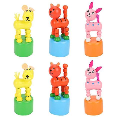 6 jouets animaux en bois (1/3)
