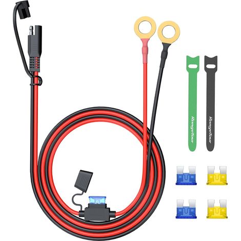 Câble d'extension solaire, terminal O vers faisceau SAE, câble de connexion/déconnexion rapide, fonctionne pour la plupart des kits de panneaux solaires (O terminal vers SAE) (1/5)