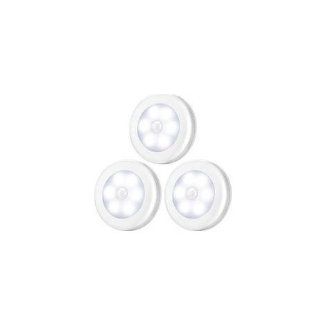 Lampe Détecteur de Mouvement AMIR LED Sans Fil, pour Penderie, Cuisine, Garage, Éclairage Automatique, Lot de 3