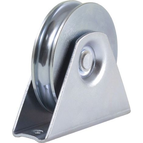 100mm Round groove wheel in fixed bracket groove wheel for gate
