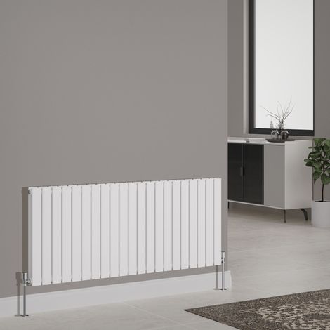 Designer Radiator Flat Panel Central Heating Rads Horizontal Double 600x1428mm White