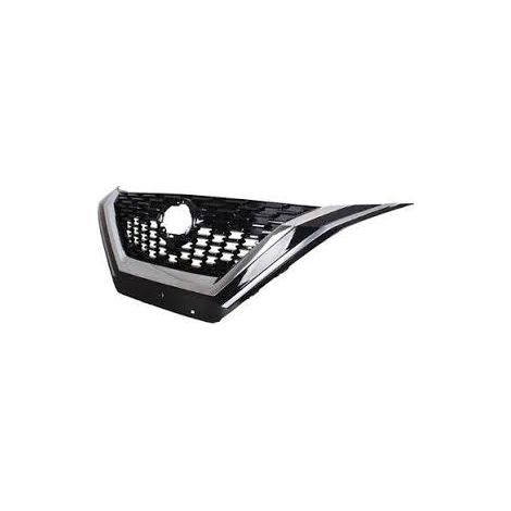 Grille de calandre avant noire brillante et chromée Nissan Qashqai J12 depuis 2021