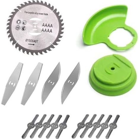 17-teiliges Akku-Freischneider-Messerset, Ersatz-Grasmesser, Rasenmäher-Set, für Garten, Rasen und Sträucher - (1/5)