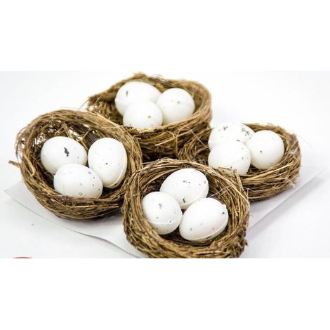 Osterdeko 4 Stk. Eier im Nest 5336 Index Wie-0237