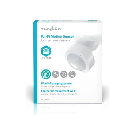 Smartlife smart motion sensor wi fi alimentation par piles adaptateur secteur angle du detecteur 120 portee du detecteur 100m blanc (1/5)