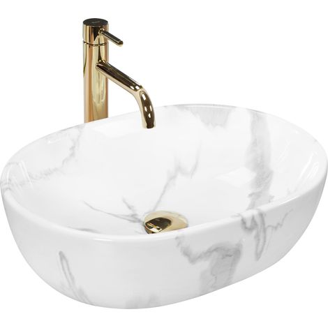 LAVABO AMELIA 48 MARMO LUCIDO - DA APPOGGIO SKU REA-U8001 (1/5)