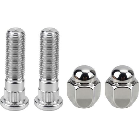 Kit de 4 Goujons et Écrous de Roue M12x1,5, en Acier Carbone Robuste pour Écrous de Roue Rechange Références 52950-14140 et 52950-M1000 Compatible avec Santa Fe, Sonata, Forte