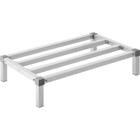 Aluminium-Lagerregal, 914,4 x 508 x 203,2 mm kommerzielles Bodenregal, Kellerregal 454 kg Tragfähigkeit, Werkstattregal, Regal zur Lagerung in Restaurants, Küchen, Garagen und Fahrzeugen (1/5)