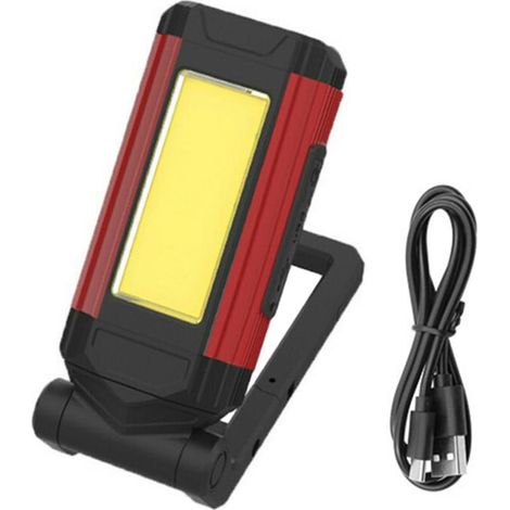 LED-Arbeitslampe, wiederaufladbar, USB-Licht, Inspektionslampe für den Außenbereich, tragbare Campinglampe mit regulierbarer Leuchtkraft, dringende Reparaturlampe (1/5)
