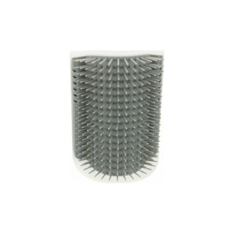 2 brosse et peigne pour animaux de compagnie, planche à gratter pour chat, grattoir d'angle magique pour chat (gris) (1/4)