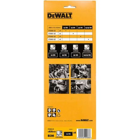 DeWalt Bandsägeblätter 835x12x0,5 mm 1,8 mm 4Stk
