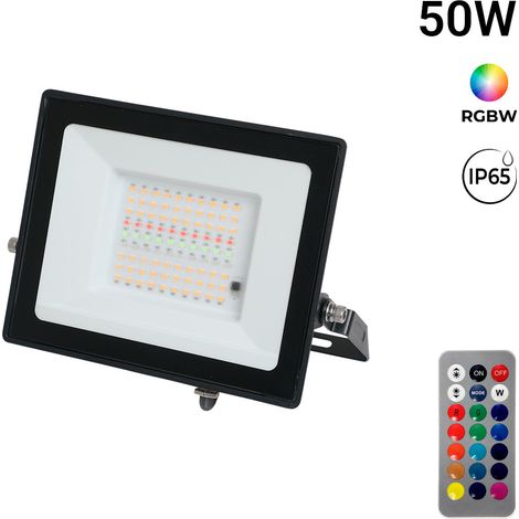 Proyector LED De Exterior - RGBCW - 50W - Mando A Distancia