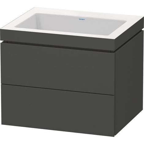 Duravit L-Cube Meuble vasque c-bonded avec socle mural, 60x48 cm, (1/5)