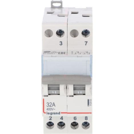 Legrand 412903 Umschalter – Doppel-Wechselschalter mit Mittelstellung, 250 V – 2 Module