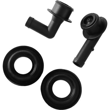 Jeu de 2 raccords coudés et joints pour valve PCV 53013360AA, étanche et résistant, remplacement auto performant pour véhicule. (1/5)