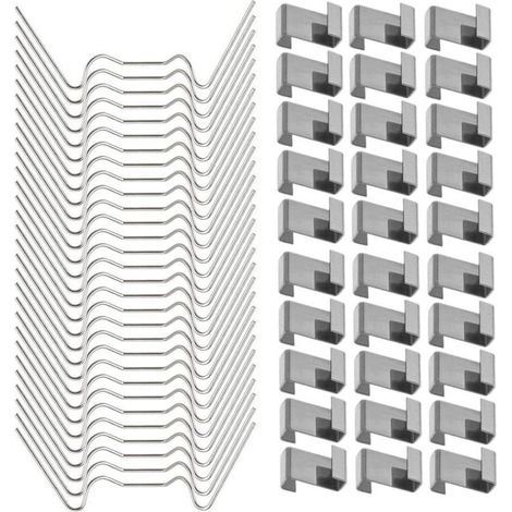 Lot de 120 clips de fixation en acier inoxydable pour vitrage de serre – 60 clips W et 60 clips Z – Résistance à la rouille