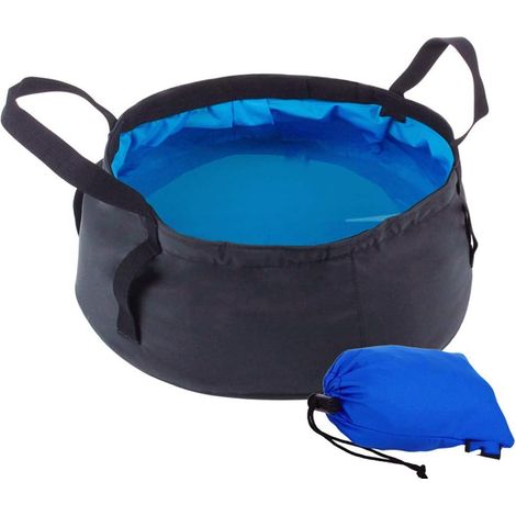 Seau pliable d'extérieur, pliable, léger et multifonctionnel de 8,5 L pour les voyages, le camping, la randonnée, la pêche, la plage portable et pratique.-AquaForge (1/5)