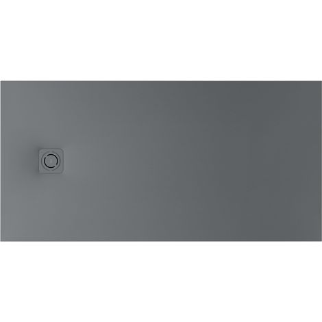 Receveur de douche extra plat en Stonex® Terran-N +Grille Twist - 1000x800mm - Gris Ardoise (1/2)