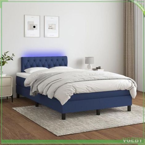 Sommier tapissier - FAF7291712410710 - 120x200 cm - Matelas 20 cm ressorts ensachés - Bande LED USB IP65 (1/5)