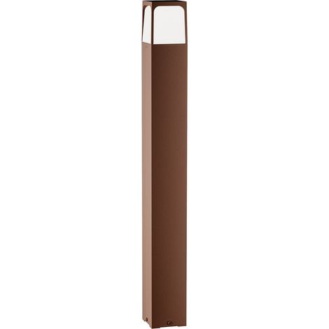 Borne Ges2023 Pour Éclairage Extérieur En Aluminium Marron, Raccord E27 Max 18W, Ip44, Diffuseur Opale - Gealuce (1/2)