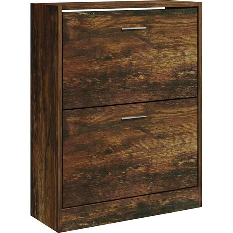 Maison Exclusive - Scarpiera Rovere Fumo 63x24x81 cm in Legno Multistrato
